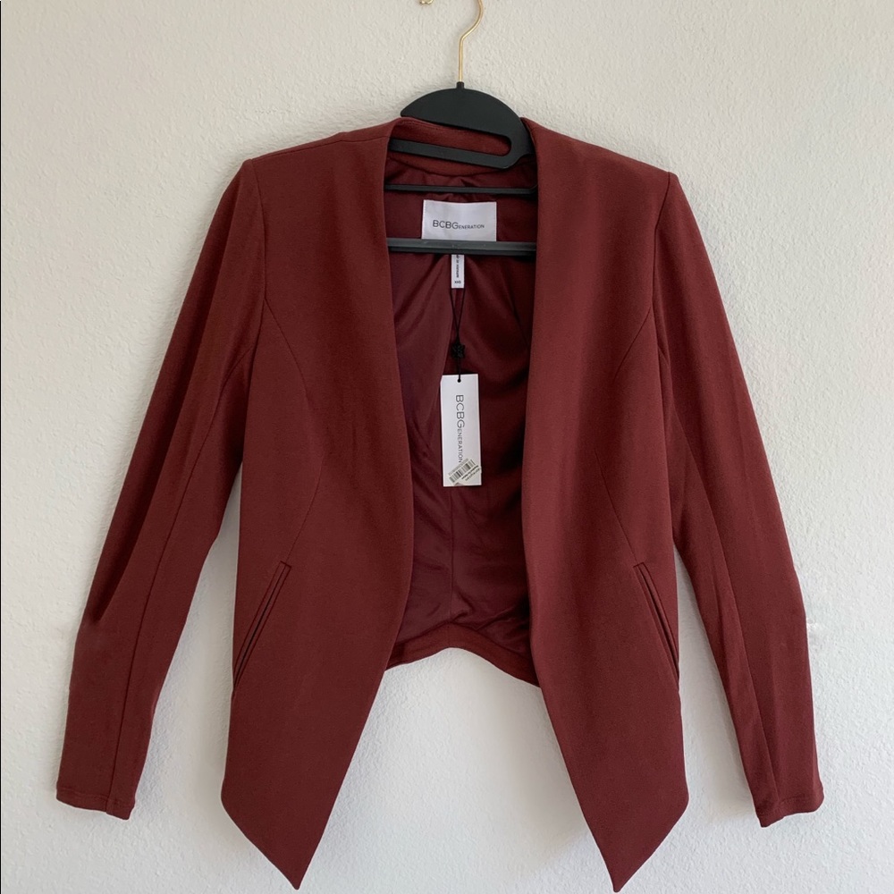 Tuxedo Blazer in Mahogany BCBGenaration
